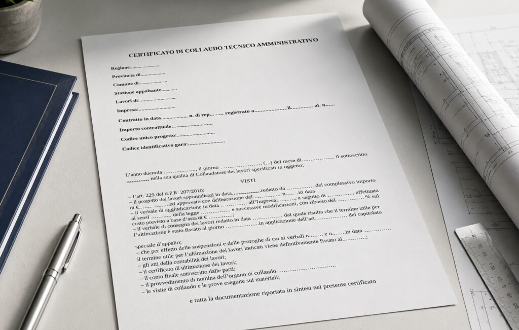 Fac Simile Collaudo Tecnico Amministrativo