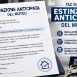 Fac Simile Richiesta Estinzione Anticipata Mutuo Word e PDF