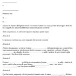 Fac Simile Transazione Novativa