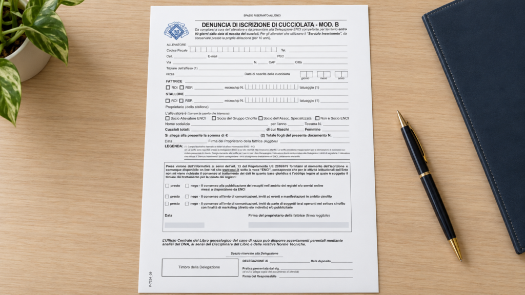 Modello B Enci PDF Editabile