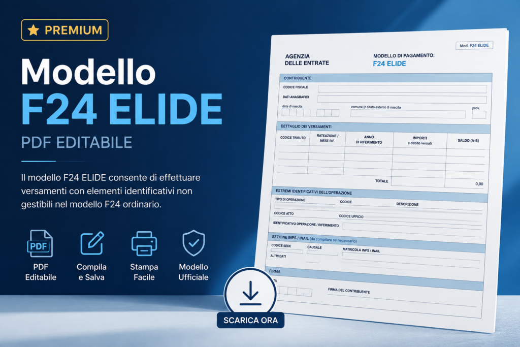 Modello F24 ELIDE PDF Editabile