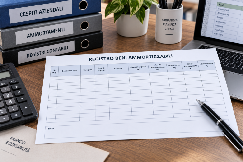 Modello Registro Beni Ammortizzabili Word e PDF