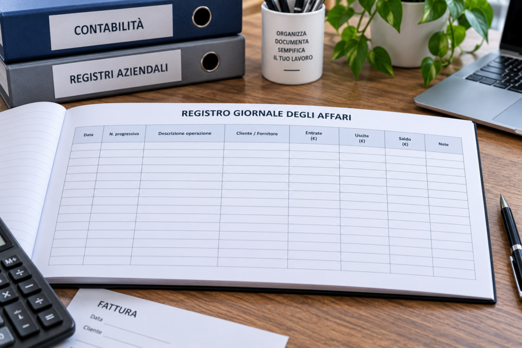 Modello Registro Giornale degli Affari