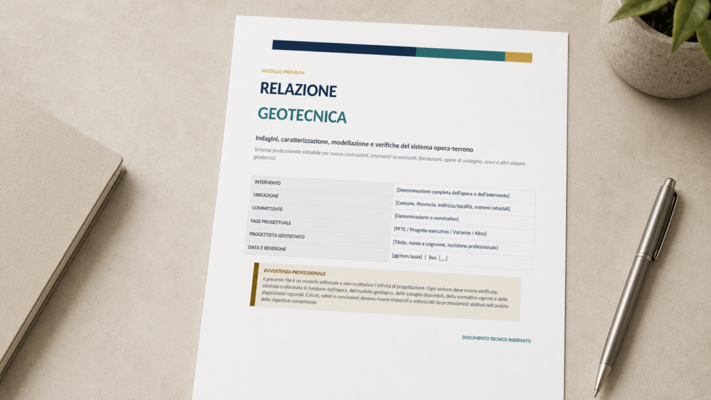 Fac Simile Relazione Geotecnica