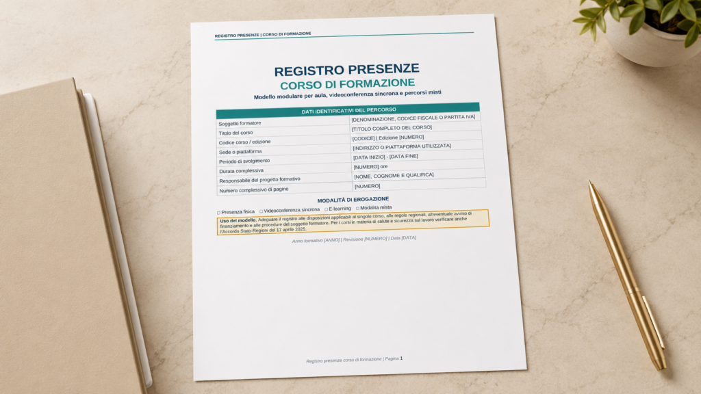 Registro Presenze Corso di Formazione