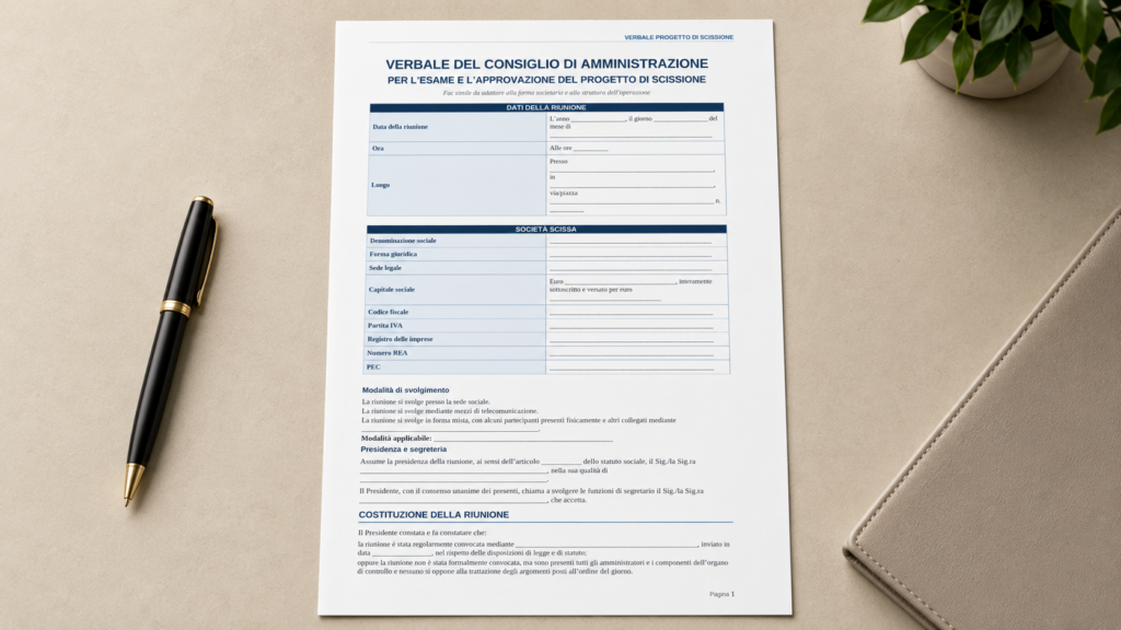 Verbale Progetto di Scissione