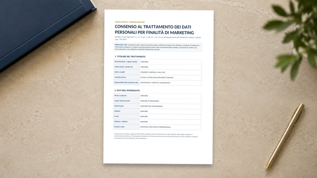 Consenso Trattamento Dati Marketing
