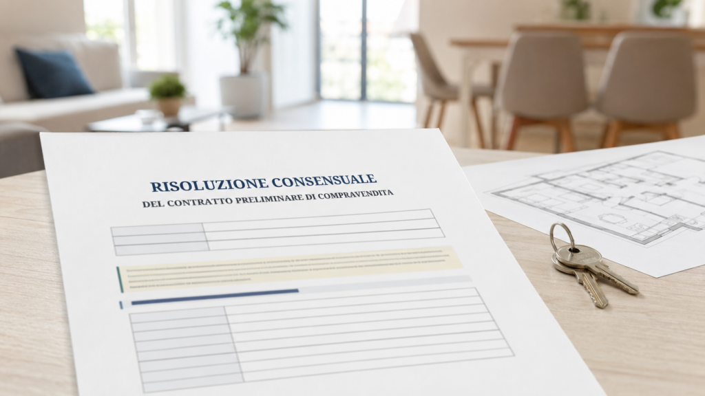 Fac Simile Risoluzione Consensuale Contratto Preliminare di Compravendita