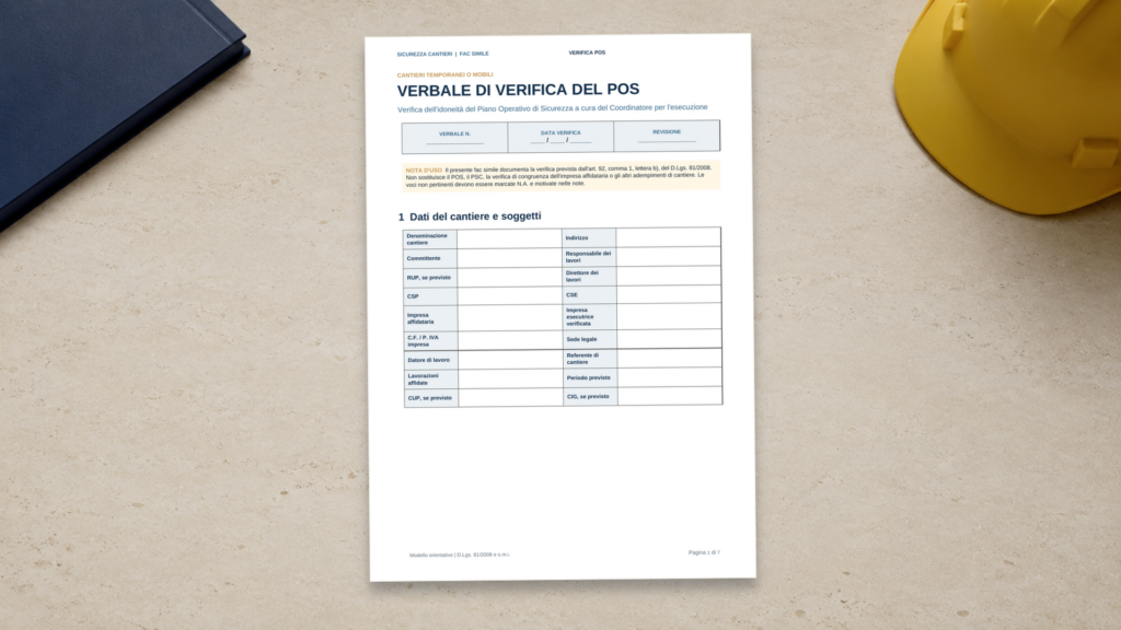 Fac Simile Verbale Verifica POS
