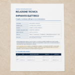 Modello Relazione Tecnica Impianto Elettrico
