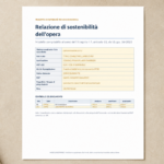 Modello Relazione di Sostenibilità dell'Opera