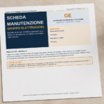 Scheda Manutenzione Gruppo Elettrogeno