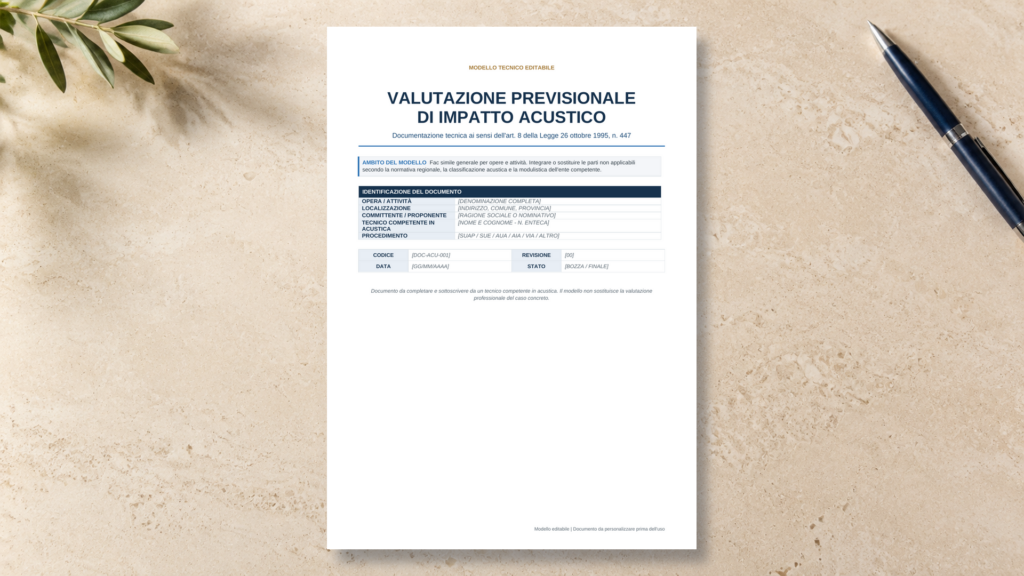 Valutazione Previsionale di Impatto Acustico