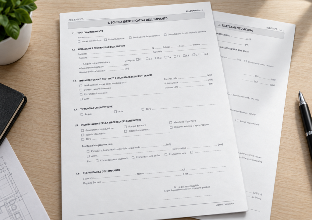 Fac Simile Libretto Impianto Word e PDF Editabile