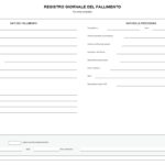 Fac Simile Registro Giornale del Fallimento Word, Excel e PDF