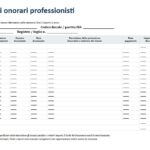 Fac Simile Registro degli Onorari dei Professionisti Word, Excel e PDF
