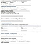 Fac Simile Scheda di Non Conformità HACCP Word e PDF